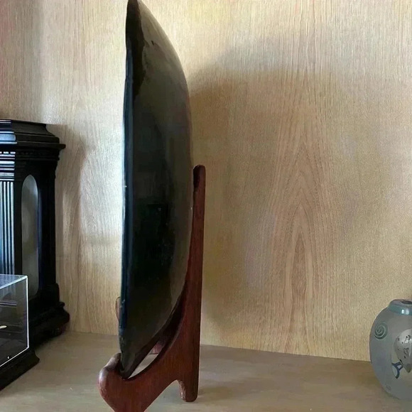 hand made pottery black iridescent” Hercules bowl “dish - Picture 6 of 11